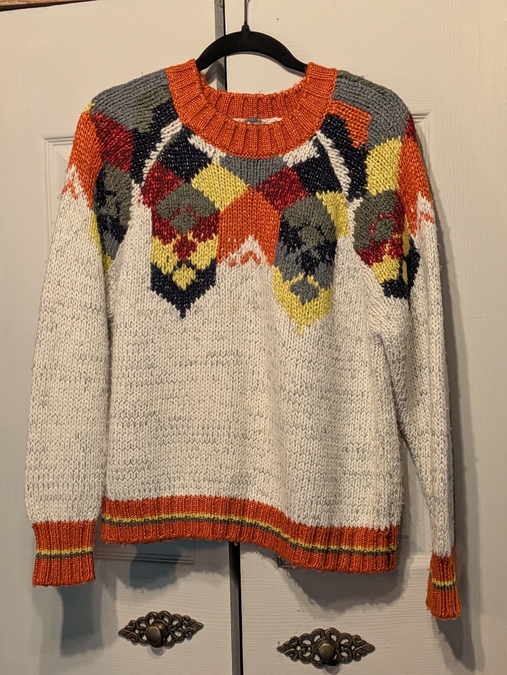 Urban Outfitters Vintage Multi-Color Patterned Crewneck Sweater XS